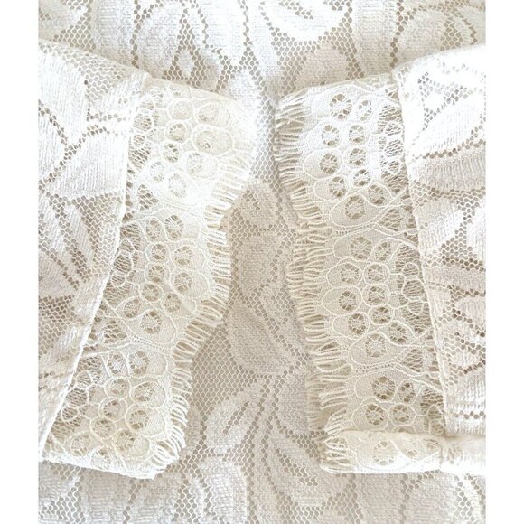 London Times White Ivory Lace Dress Bridal Shower Wedding Size 4 - Picture 6 of 15